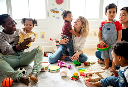 Parents and Children Participating in Behavior therapy